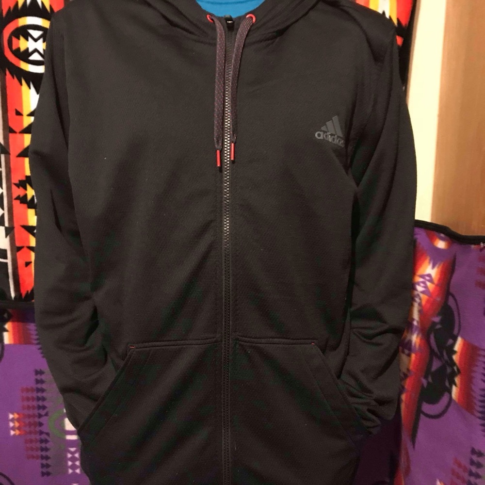 Men's Black/Red Adidas Jacket